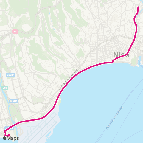 Lignes d'Azur Ctre comm. CAP3000 - Hôpital Pasteur map