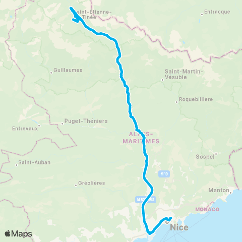 Lignes d'Azur 100% Neige Auron map