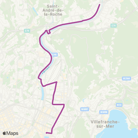 Lignes d'Azur Port Lympia - Ariane / Général Saramito map