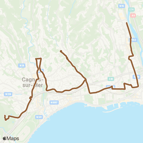 Lignes d'Azur Collège Pagnol - le Riou map