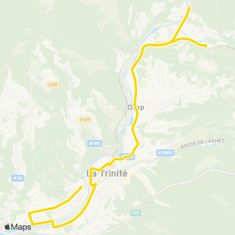 Lignes d'Azur Ariane / Général Saramito - Pnt de Peille / la Condamine map