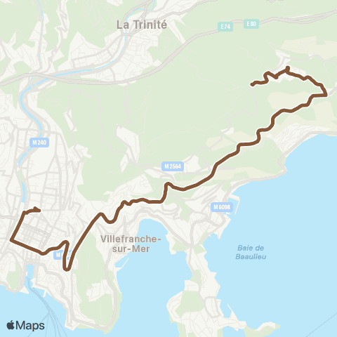 Lignes d'Azur Plateau de la Justice - Vauban map