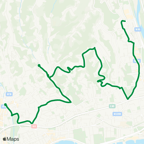 Lignes d'Azur Pont des Pugets - Square Bourdet (par Collège A. Malraux) map