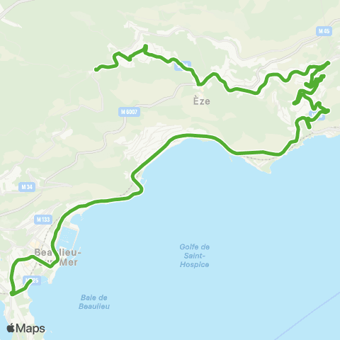 Lignes d'Azur Plateau de la Justice - Baie des Fourmis map