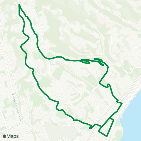 Lignes d'Azur Ferber (par l'Av. de Fabron Puis la Corniche Fleurie) - Ferber (par la Corniche Fleurie Puis l’Av. de Fabron) map