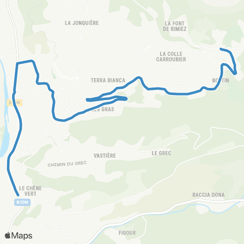 Lignes d'Azur Les Chênes Verts - la Colle / le Château map