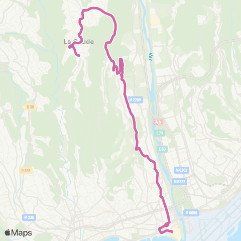 Lignes d'Azur La Pompe - École Manon des Sources - Ctre comm. CAP 3000 map