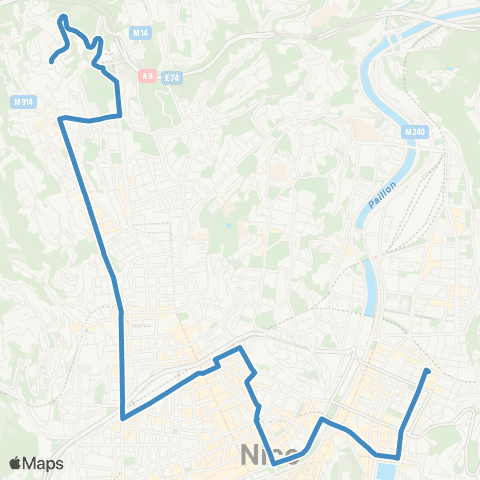 Lignes d'Azur Las Planas / Sappia - Riquier map