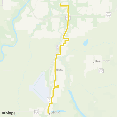 Leduc Transit Leduc - Nisku - Edmonton map