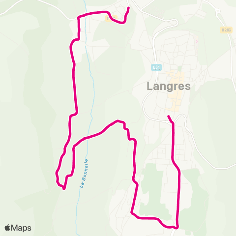 Linggo en ville Brévoines - Langres map