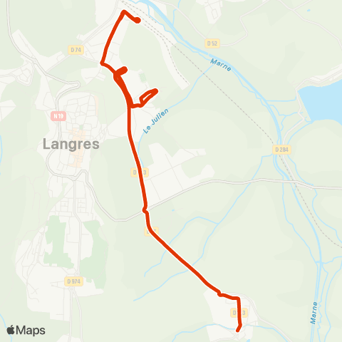 Linggo en ville Corlée - Langres Marne map