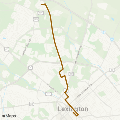 Lextran Georgetown Road map