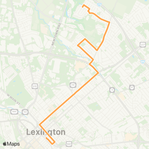 Lextran North Broadway map