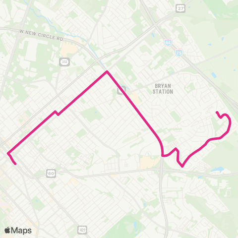 Lextran North Limestone map