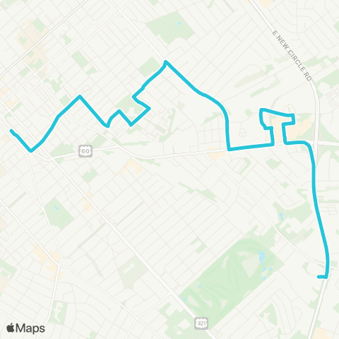 Lextran Eastland map