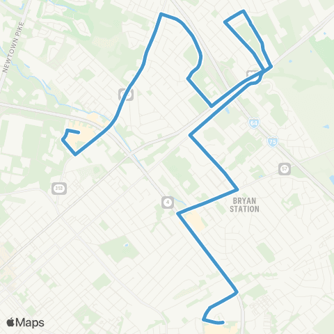Lextran Northside Connector map