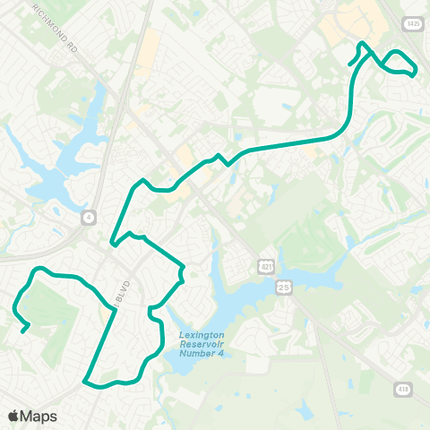 Lextran Centre Parkway Connector map