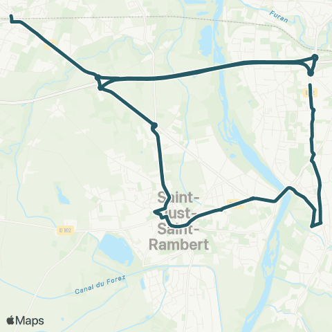 Navettes de Loire Ferez Agglo St-Just-St-Rambert - Bonson map