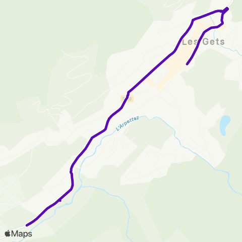 Les Gets Bus P+R map