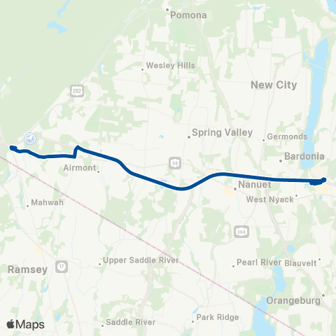 Hudson Link H01 (Suffern-Palisades Center) map