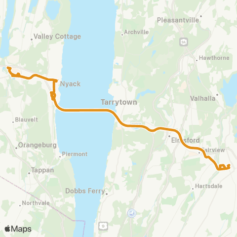 Hudson Link H05 (Palisades Center-White Plains) map