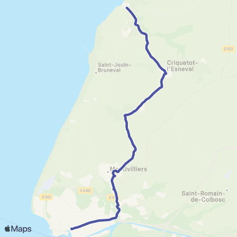 LiA Gares - Etretat Le Grandval map