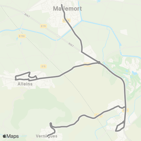 Libébus Alleins - Vernegues - Mallemort map