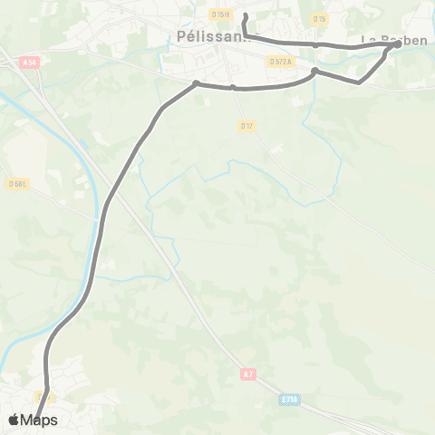 Libébus Lançon - la Barben / Pelissanne map