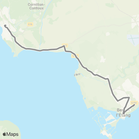 Libébus Berre - St Chamas map