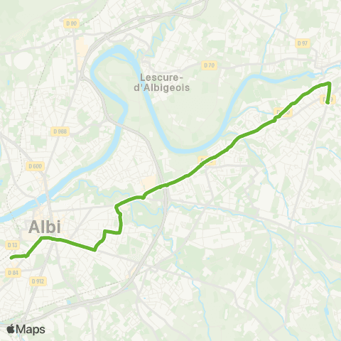 LibéA Gare Albi-Ville - Renaudié / St-Juéry map