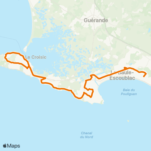 Lila Presqu'île Le Croisic / Batz-s/-Mer / Le Pouliguen / La Baule map