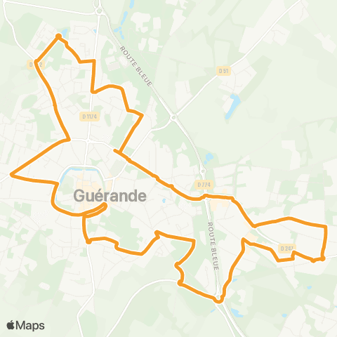 Lila Presqu'île Navette interne à Guérande, Ty'Gwen map