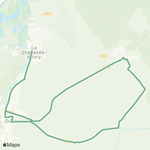 Linéad Chaussée d'Ivry <> Oulins map