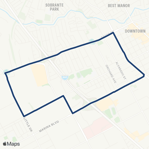 San Leandro Links North Loop map