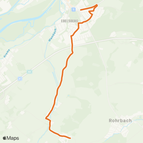 Linz AG Linien Linz Florianer Straße - St.Florian Wambacherberg map
