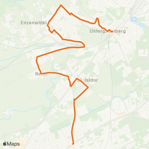 Linz AG Linien Linz Gaumberg - Traun St. Martin map