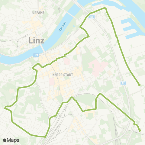 Linz AG Linien Linz Fernheizkraftwerk - Linz Chemiepark map