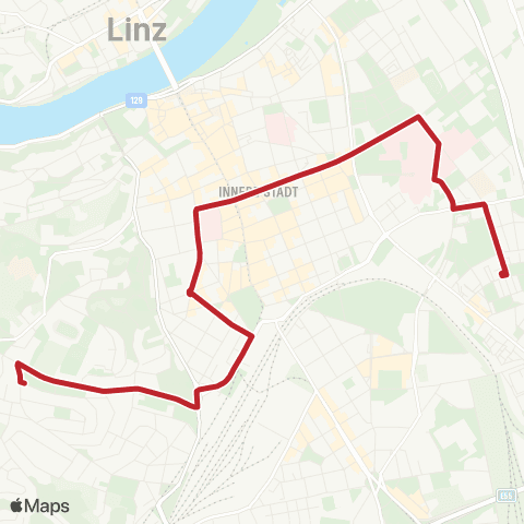 Linz AG Linien Linz Stieglbauernstraße - Linz Froschberg map
