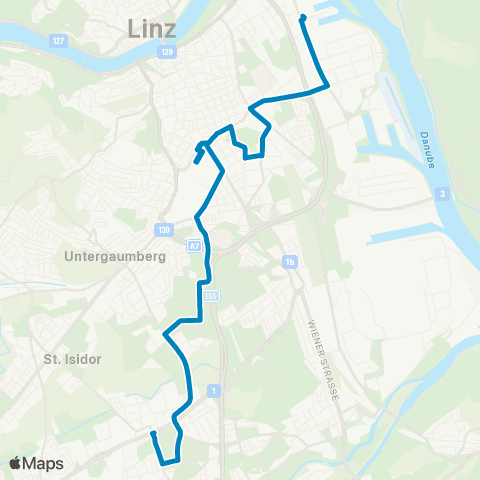 Linz AG Linien Linz Hafenportal - Linz Neue Heimat map
