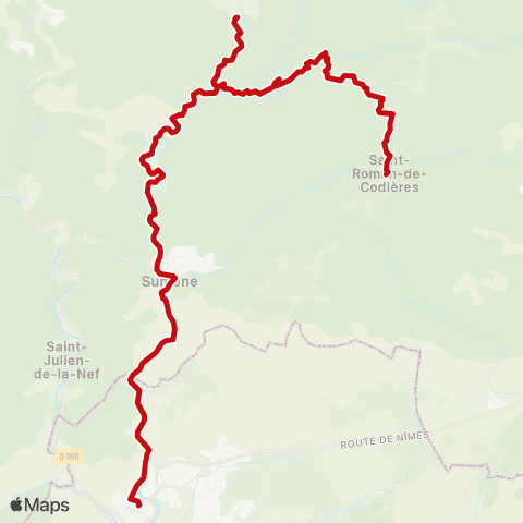 liO Ganges - Saint-Roman de Codieres map