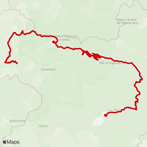 liO Le Vigan - Treves map