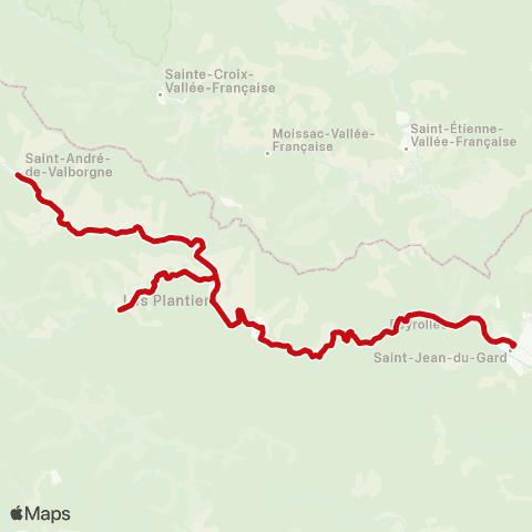 liO Saint-Jean du Gard - l'Estrechure map