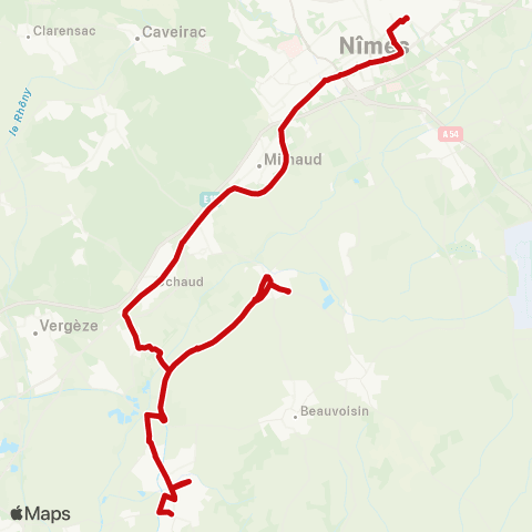 liO Le Cailar - Nîmes map