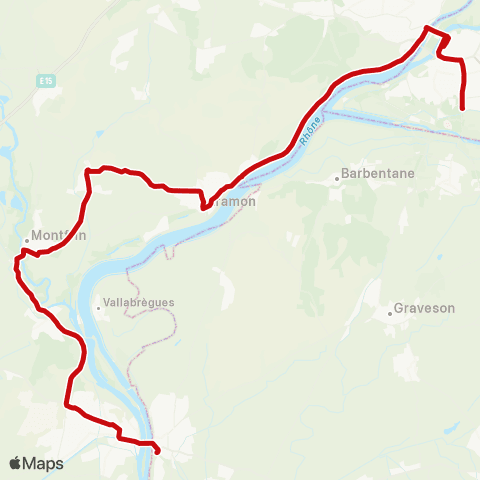 liO Tarascon - Avignon map