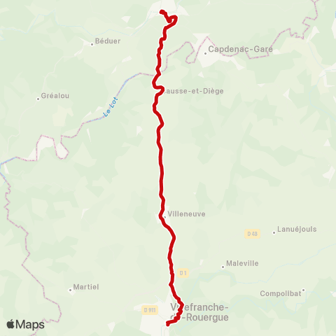 liO Figeac - Villefranche map