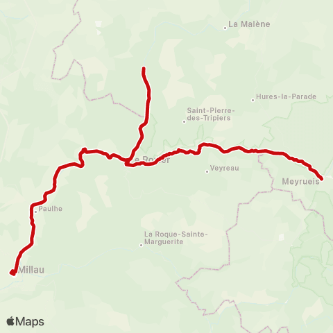 liO Meyrueis - Millau map