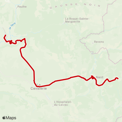 liO La Cavalerie - Millau map