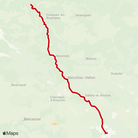 liO Conques - Marcillac - Rodez map