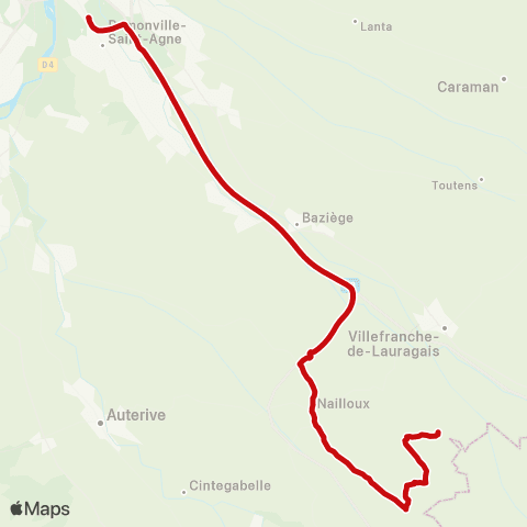 liO Nailloux - Ramonville - Toulouse UPS (M) map