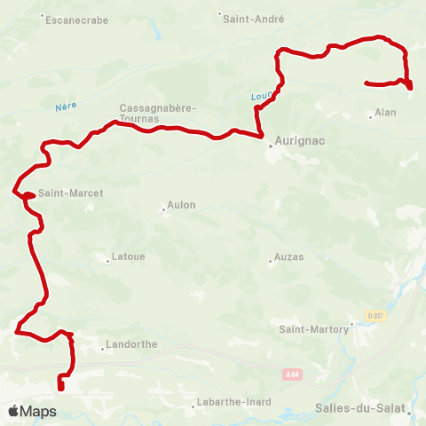 liO Bachas - Saint-Gaudens map